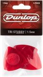 Dunlop Jim Dunlop Stubby Plectrums - Tri Stubby - 1.50 mm - Player's Pack 6 Stuks
