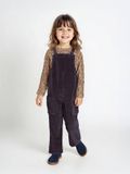 VERTBAUDET Meisjesset met t-shirt en salopet fluweel / velours antraciet