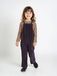 VERTBAUDET Meisjesset met t-shirt en salopet fluweel / velours antraciet