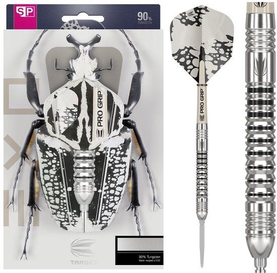 Target Exo 03 Swiss Point 90% - 23g Steeltip Dartpijlen - Zilver/Zwart - 3 stuks