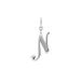 Lucardi Dames Stainless steel bedel letter - Hanger - Staal - Zilverkleurig