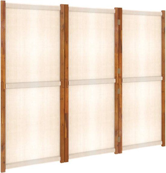 vidaXL Kamerscherm met 3 panelen 210x180 cm Crèmewit