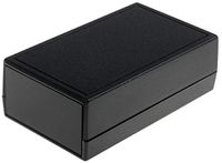 RS PRO Draagbare behuizing, ABS, B. 69 mm met ingebouwd batterijvak, L. 116,8 mm, H. 38,1 mm, zwart