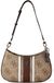 GUESS Noelle II Top Zip Shoulder Bag Latte Logo / Brown