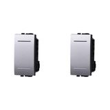IXTRIMA Wisselschakelaar 1P 16A unipolaire kleur grijs compatibel met Bticino Living International/Light 2 stuks