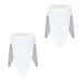 Home Deco Factory Tabouret empilable Gala - 2x - plastique - blanc - D30 x H46 cm - sièges supplémentaires - intérieur/extérieur