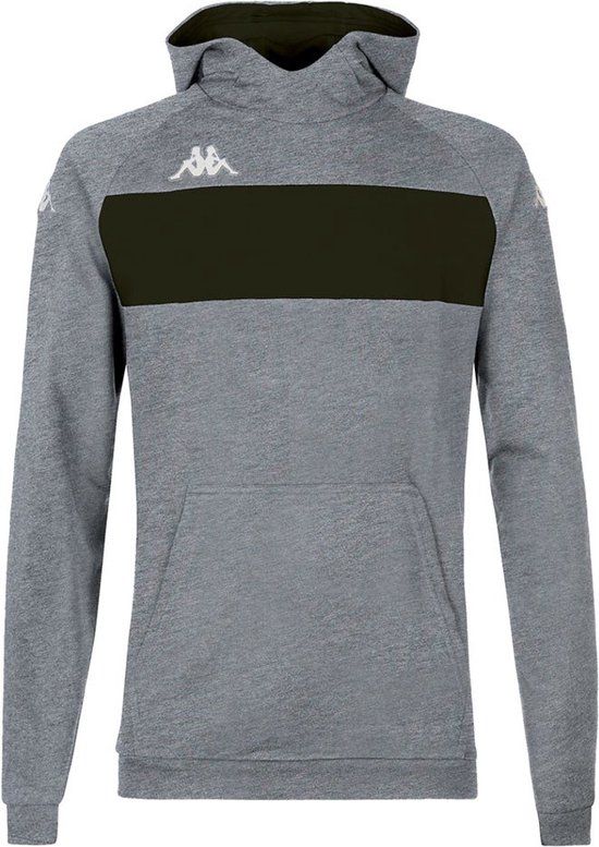 Kappa Daccio Hoodie - Grey Melange / Black - Men's XL - Football - 2023