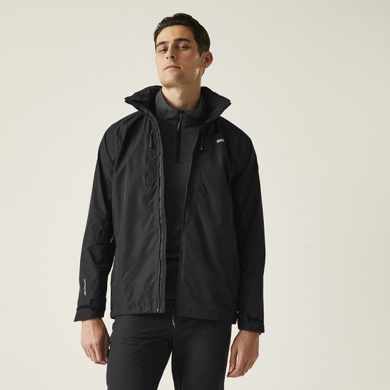 Regatta Jas Heren Waterdicht Ademend Calderdale Vi Zwart Polyester S