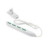 FANTON 474040 Stekkerdoos SLIM 3 meter, 4 tweepolige stopcontacten met geaarde stekker