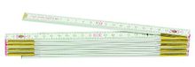 Metrica 23130 houten schakelmaat 2 m, rood decimale getal, wit