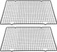 Sans marque Ensemble de grilles de cuisson et de refroidissement de 2 - Acier inoxydable - Maille fine - Stable - Lavable au lave-vaisselle - 40x25x2 cm