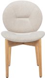 Vente-unique Set van 2 stoelen van stof en heveahout - Beige - ISADIO