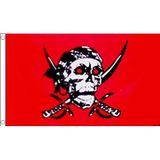 AZ FLAG Piraat Rode Schedel 150x90 cm Polyester 100D 2 Ringen