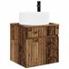 vidaXL Wandgemonteerde wastafelmeubel Oud hout 49 x 44,5 x 65,5 cm
