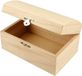 Merkloos 2x Houten schatkistje onbedrukt 11 cm