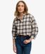 Superdry Chemise en flanelle à carreaux coupe décontractée pour femmes W4010547A Beige (L)