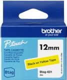 Brother Btag-631 zwart op geel labeltape – breedte 12 mm