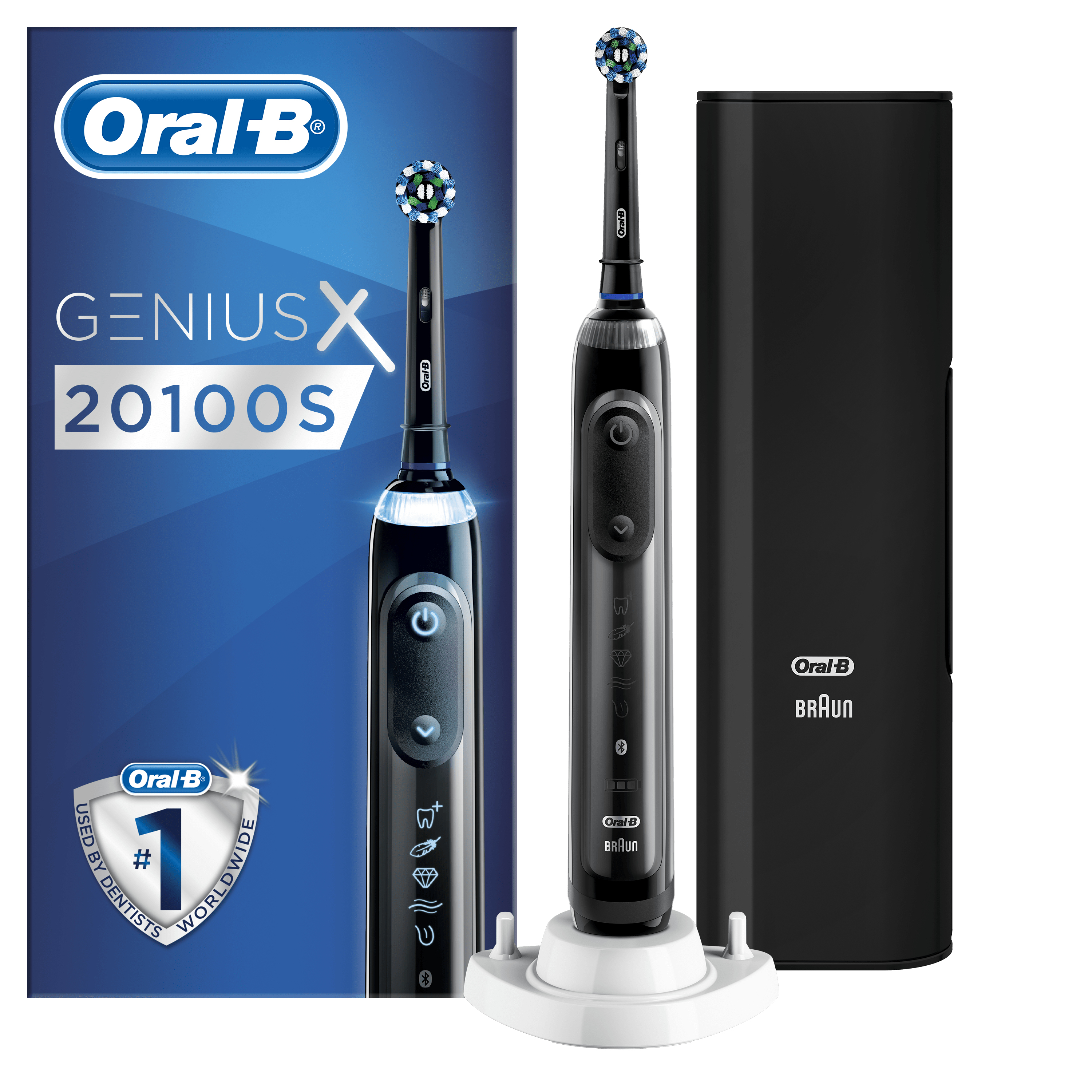 Oral-B Genius X 20100S Elektrische Tandenborstel Zwart Powered By Braun