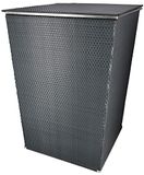 KOTARBAU® Plastic afvalbak kast Technorattan 82x117 cm grijs grafiet
