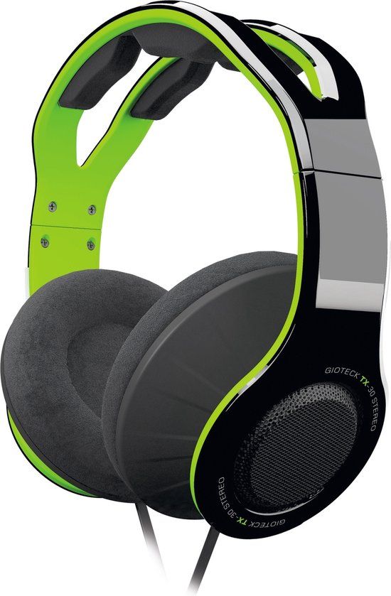 Gioteck TX30 Stereo Gaming Headset - Black/Green - Xbox One, PC, Mobile