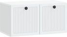vidaXL Meuble TV mural Blanc 59,5 x 31 x 30 cm Bois traité