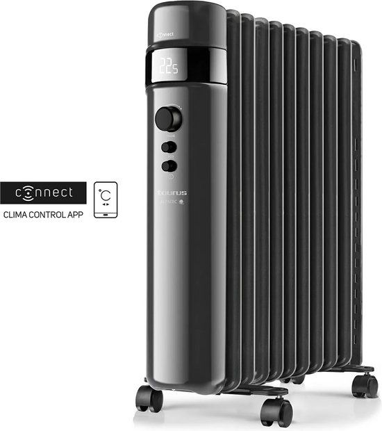 Taurus Agadir Connect 2500 Slimme olieradiator - Zwart - 2500W