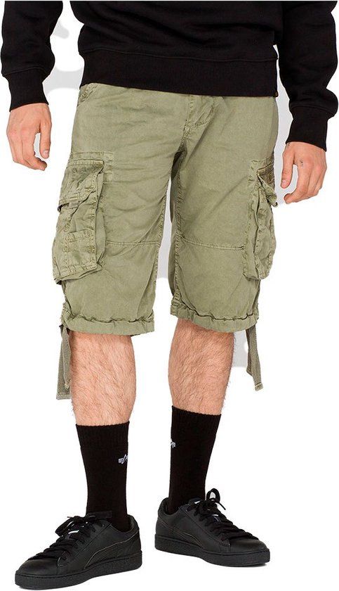 Alpha Industries Jet Korte Broeken Groen 36 Man