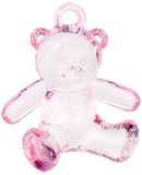 Mopec K129.02 – teddybeer roze transparant. Zak 50 stuks, verpakking 1 zak.