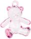 Mopec K129.02 – teddybeer roze transparant. Zak 50 stuks, verpakking 1 zak.