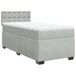 vidaXL Boxspringbed met matras, lichtgrijs, 100x200 cm, fluweel