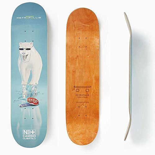 Metropollie Skate-board, ingekort fleeceboard, voor jongens, meisjes, jongeren, beginners, 7-laags, 100% esdoornhout, Canadees hardhout, rok