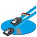 sonero® SATA III 6Gb/s datakabel 3x 0,50m blauw