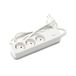 Duitse L-serie, 3-voudige stekkerdoos met schakelaar, 5 m 3G-kabel, 1,5 mm², in elegant wit en grijs