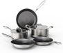 COOKER KING Batterie de cuisine tricouche en acier inoxydable, compatible induction et four, 7 pièces