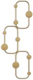 CaliCosy Wandkapstok met 6 haken, zwart metaal, H70 cm