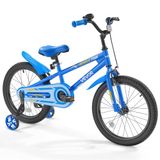 VEVOR Kinderfiets, kinderfiets in BMX-stijl, 1210 x 500 x 780 mm, met trainingswielen, aanbevolen hoogte van de fietser van 110 cm - 140 cm, voor kinderen van 5 tot 10 jaar, blauw