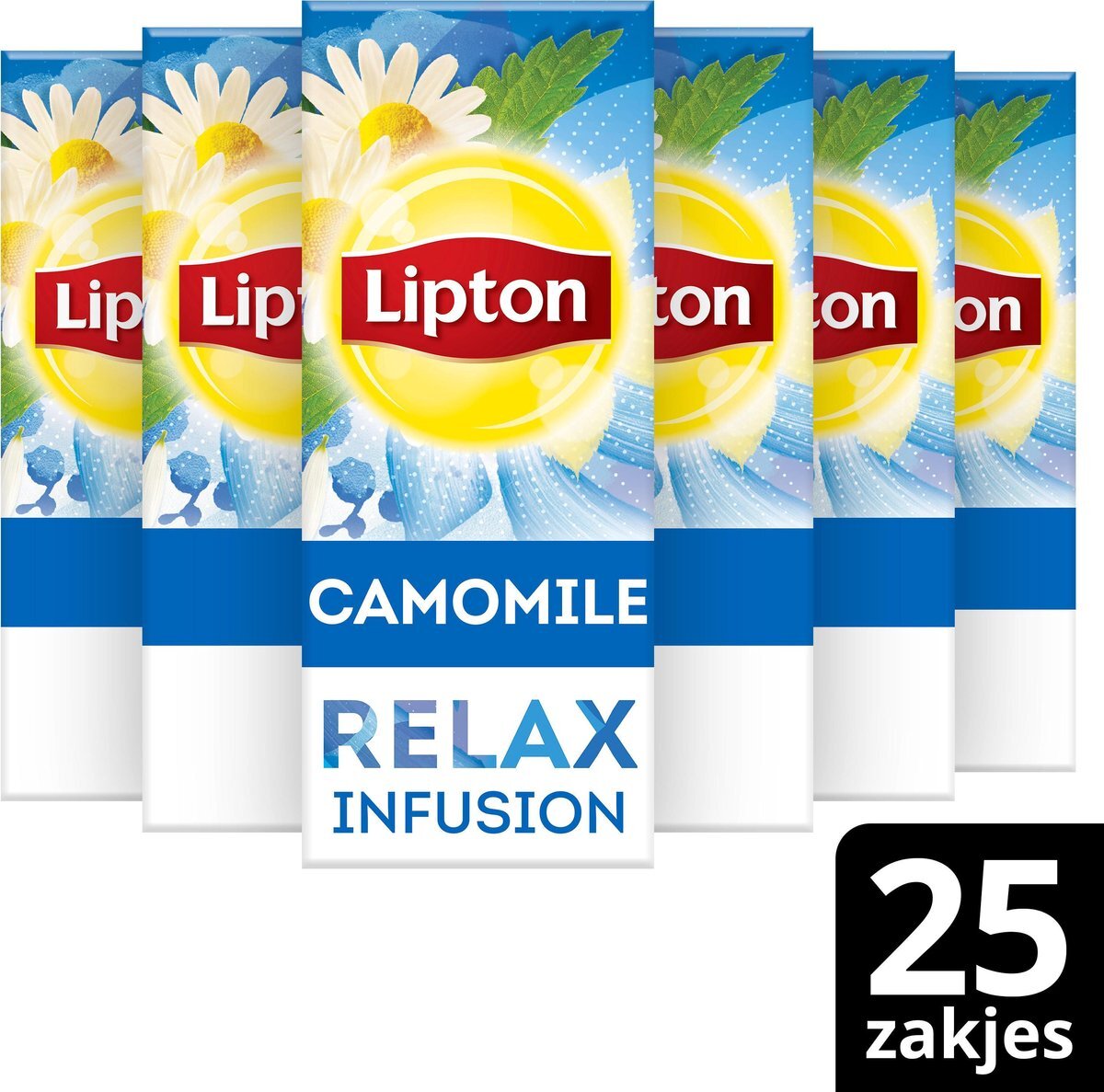 LIPTON Feel Good Selection Kamille Thee - 6 x 25 zakjes - Voordeelverpakking