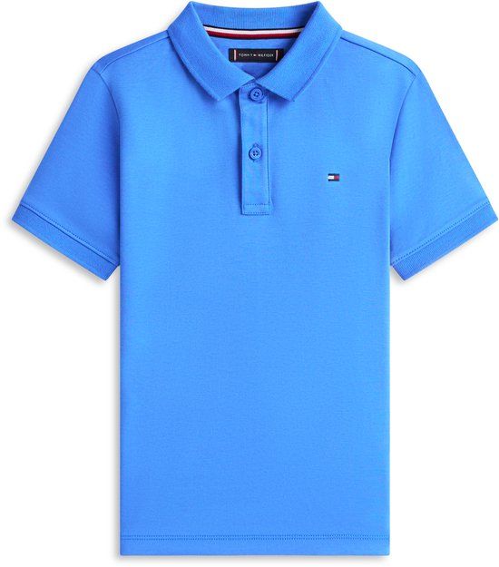 Tommy Hilfiger Kids Polo Blauw Katoen Maat 7