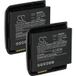 vhbw 2x Batterie Ersatz für Intermec 1015AB02, AB24, 318-039-001, 318-038-001, 318-052-011, 318-052-001 für Barcodescanner POS (4600 mAh, 3,7 V, Li-Ion)