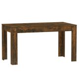 VidaXL Table de salle à manger 140x74,5x76 cm bois de chêne fumé travaillé