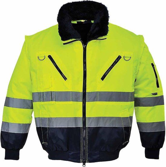 Portwest PJ50 Pilotjack 3in1 - Geel/Zwart - Maat M