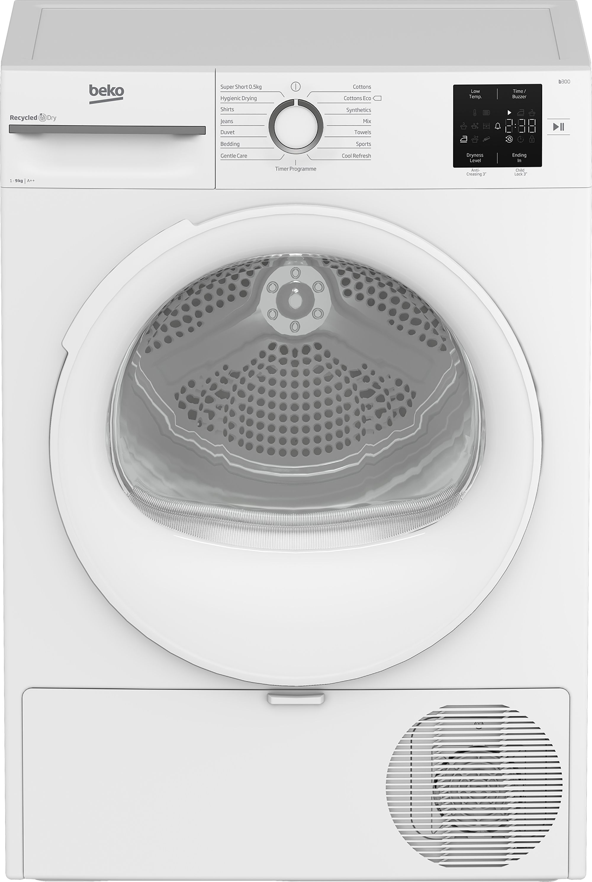Beko BM3T3923W 9 kg Heat Pump Dryer - White