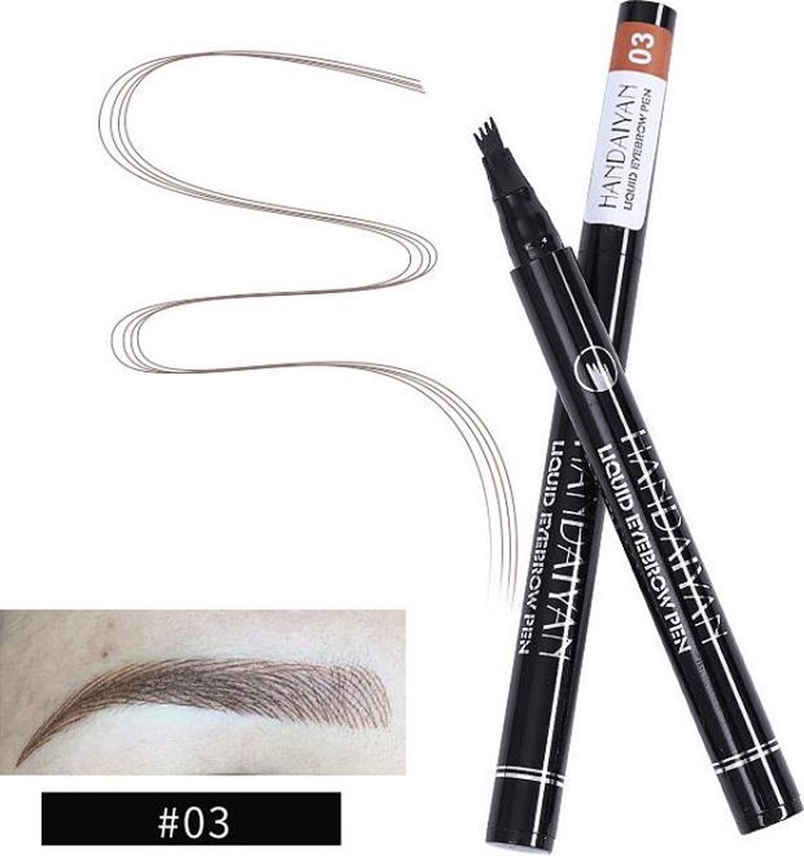 Joya Beauty Joya Beauty® Microblading Eyebrow Tattoo Pen | Waterproof Tattoo Wenkbrauw Pen | Wenkbrauwpen | Kleur 3: Chestnut