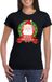 Bellatio Decorations Kerstman Kerst t-shirt zwart Merry Christmas voor dames - Kerst shirts XL