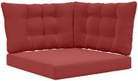 vidaXL Buitenbankkussen Polyester Wijnrood 80 x 80 cm