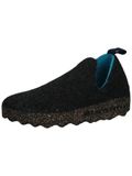 Asportuguesas Huisschoenen antraciet / zwart gemêleerd