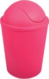 MSV Afvalemmer met Deksel – Kantelbaar – Prullenbak voor Toilet, Badkamer en Keuken – AKO Collectie – Modern Design – Pink – Plastic
