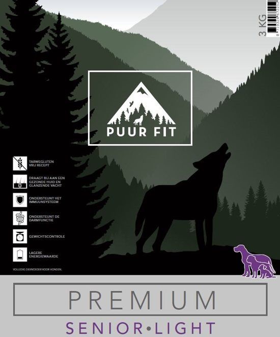 Puur Fit Premium Senior & Light 12 kg - Hondenvoer
