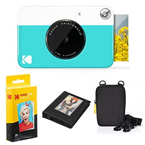 Kodak Printomatic instant camera (blauw) pakket + accessoires