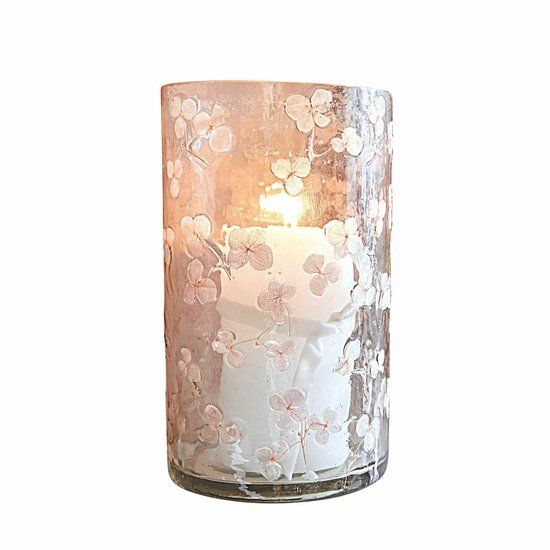 Loberon Windlicht Velindar helder/roze
